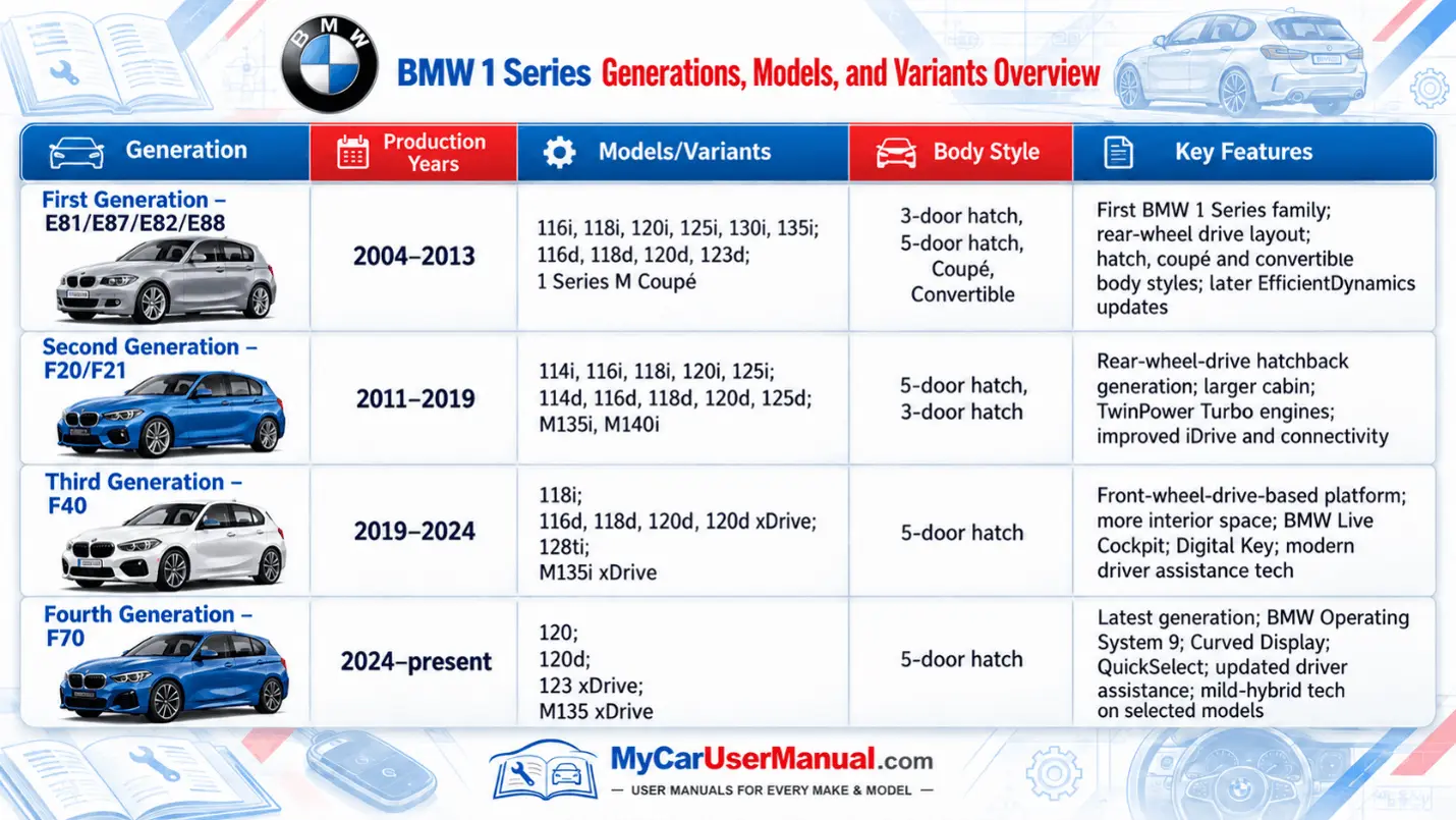 Bmw 1 Series Owner Manual PDF