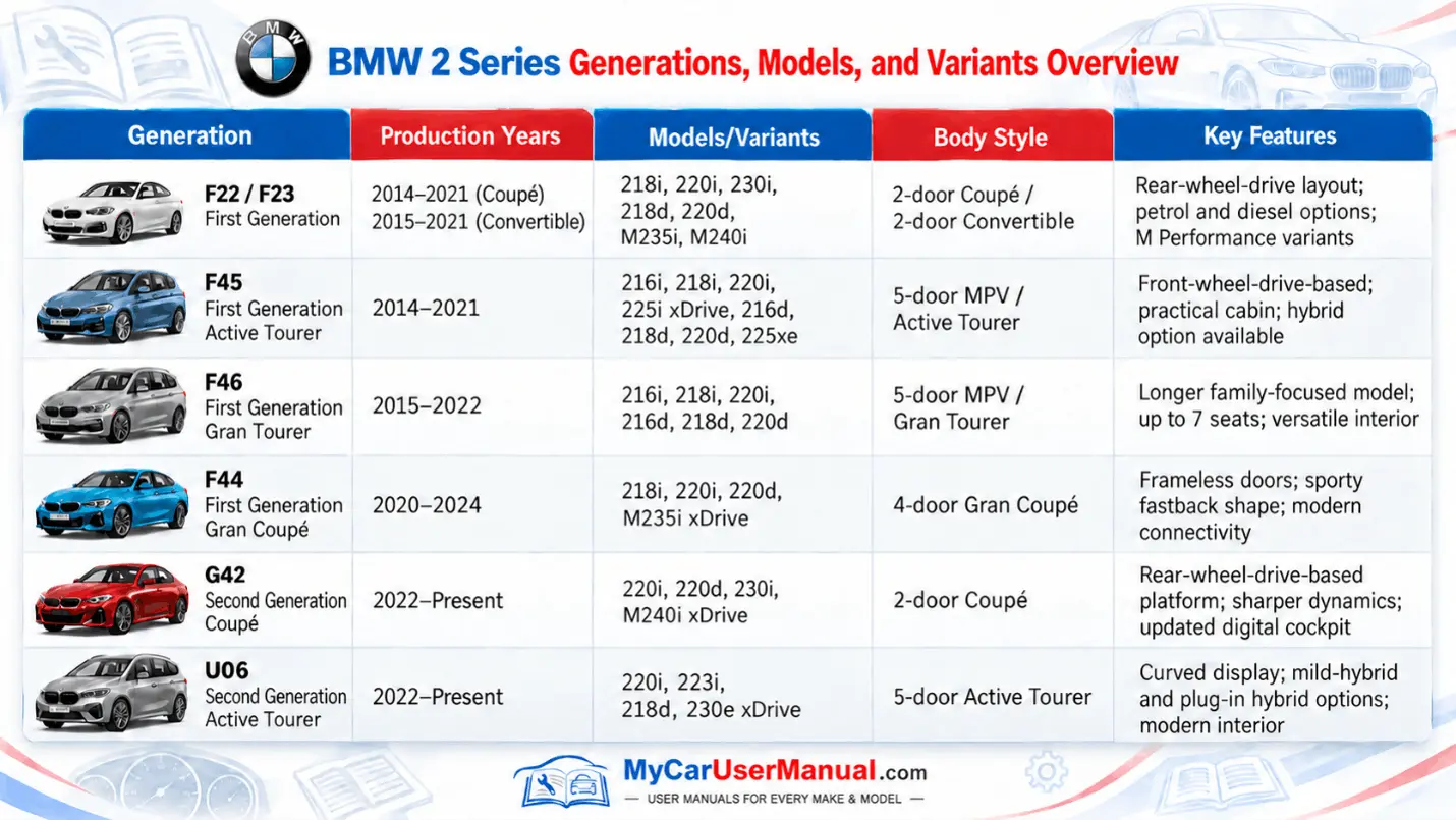 Bmw 2 Series Owner Manual PDF
