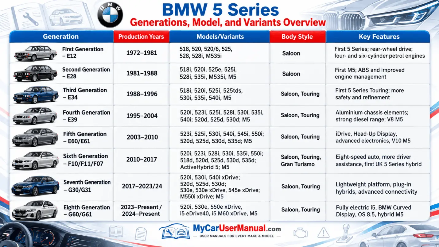 Bmw 5 Series Owner Manual PDF