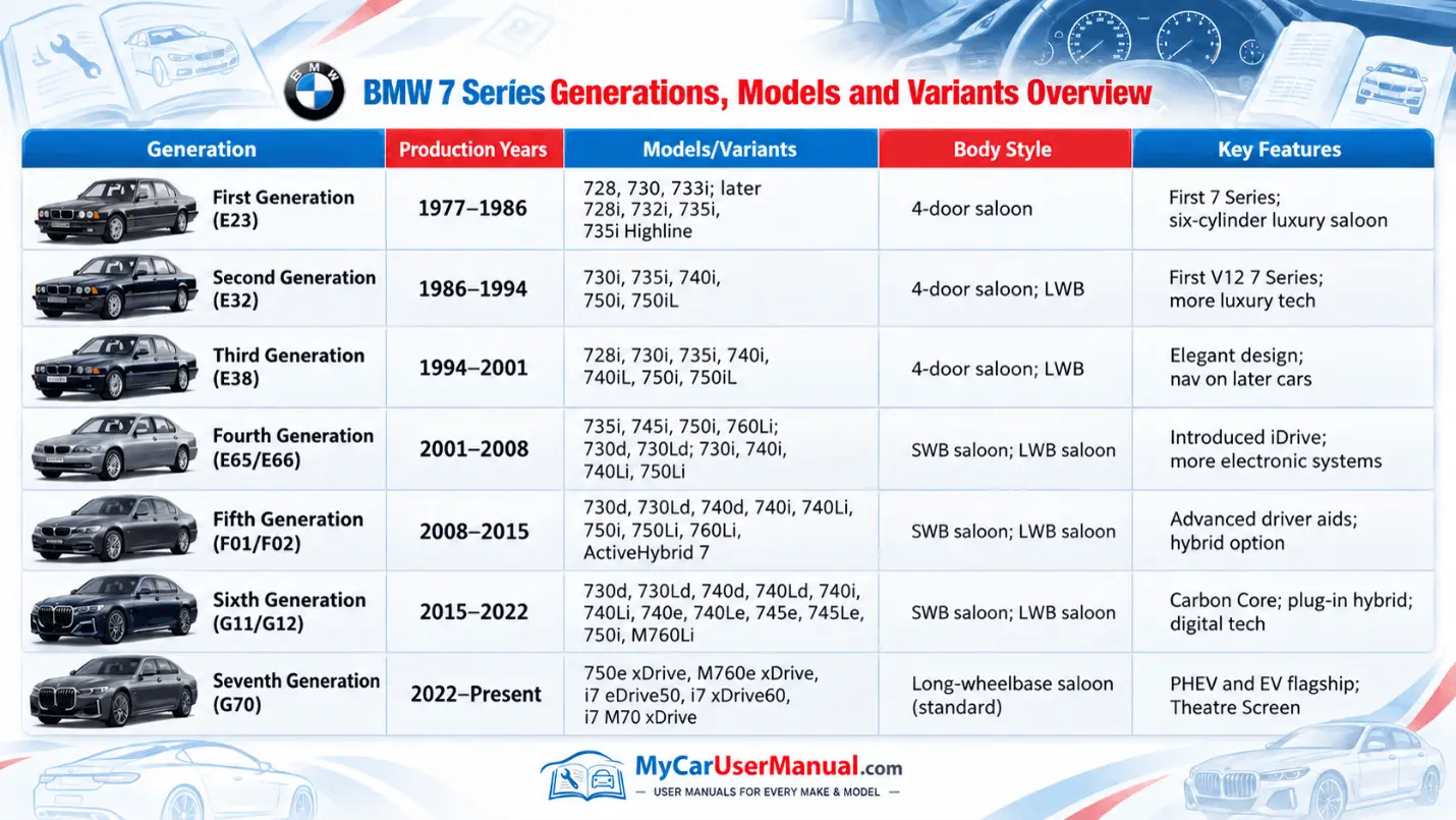 Bmw 7 Series Owner Manual PDF