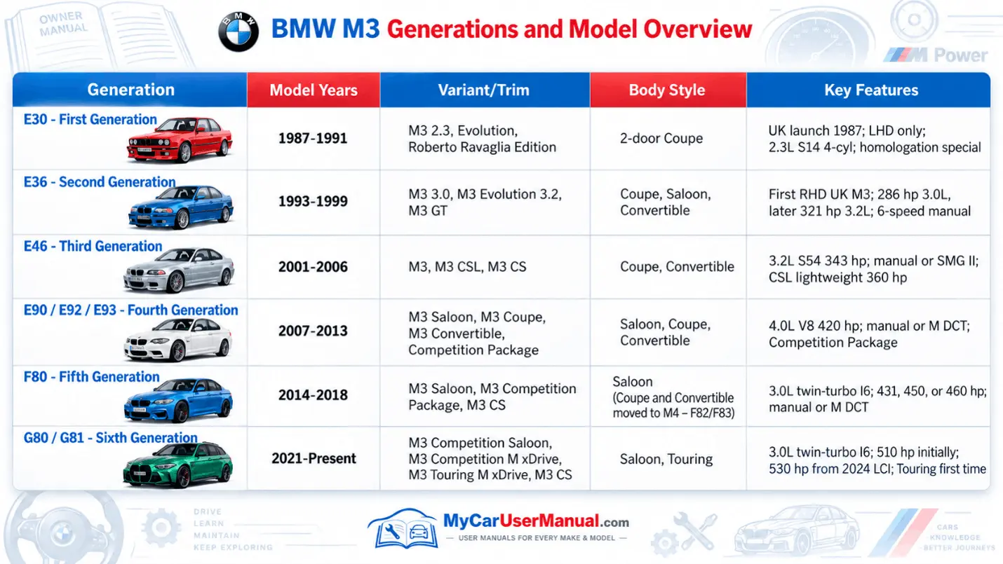 Bmw M3 Owner Manual PDF