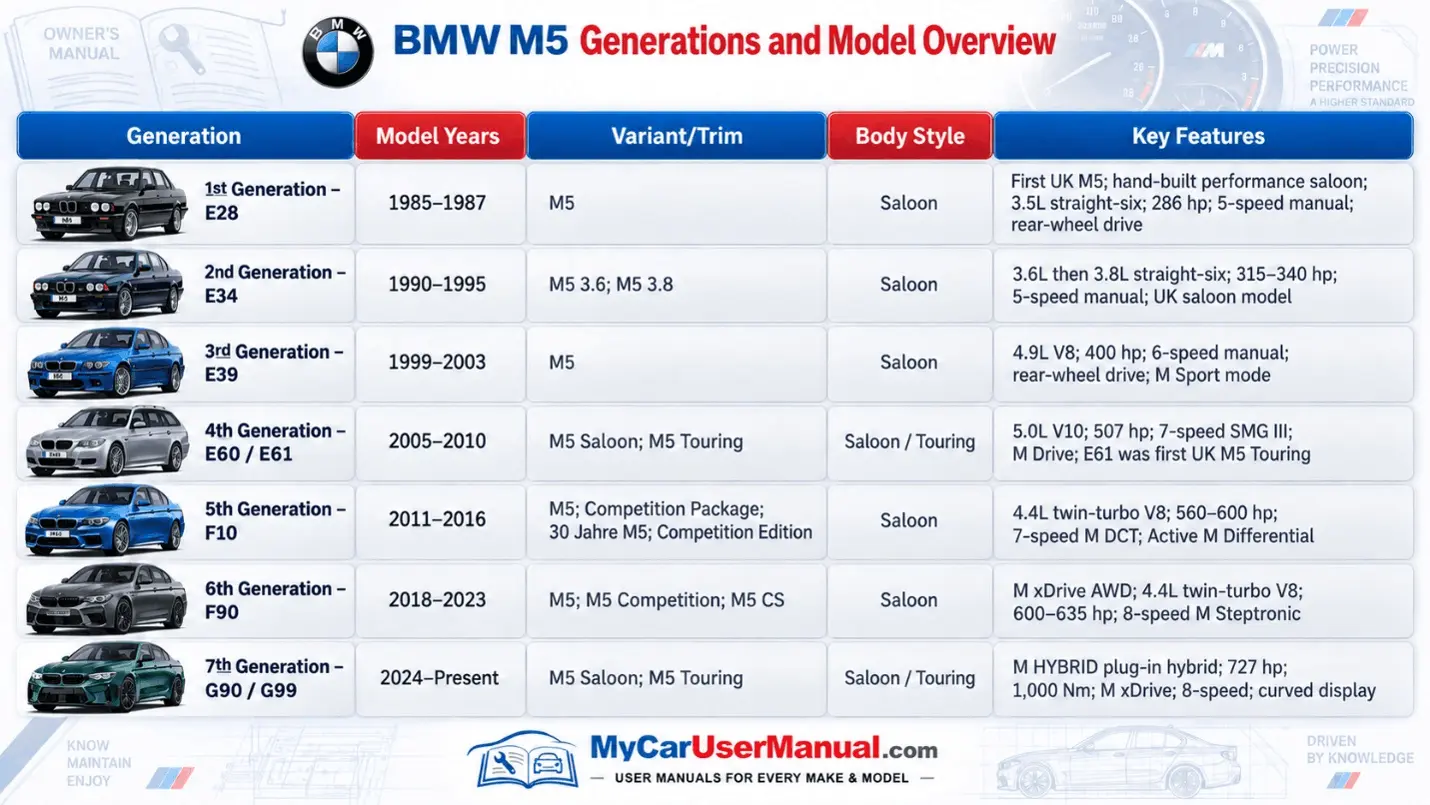 Bmw M5 Owner Manual PDF
