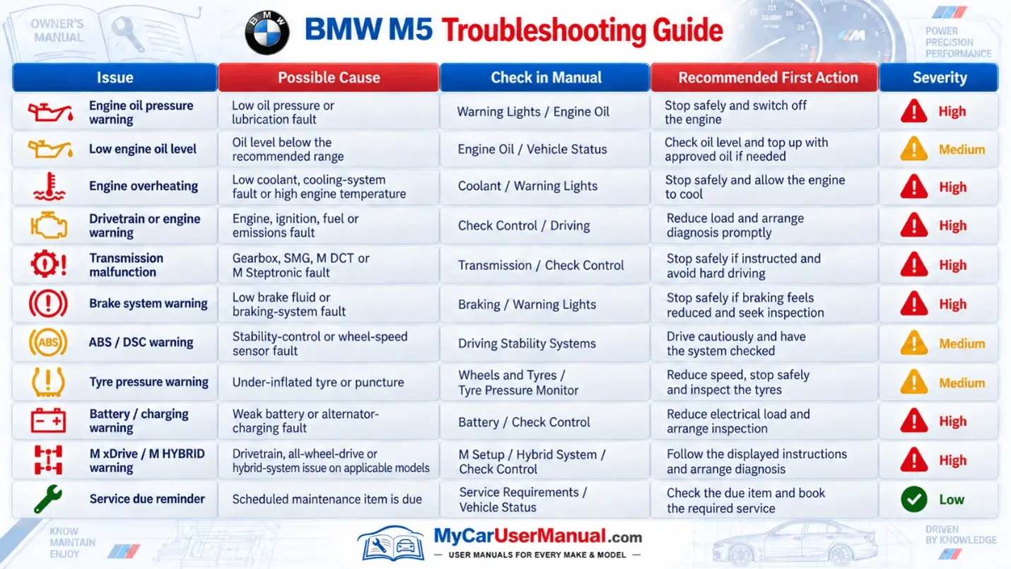 Bmw M5 User Manual PDF