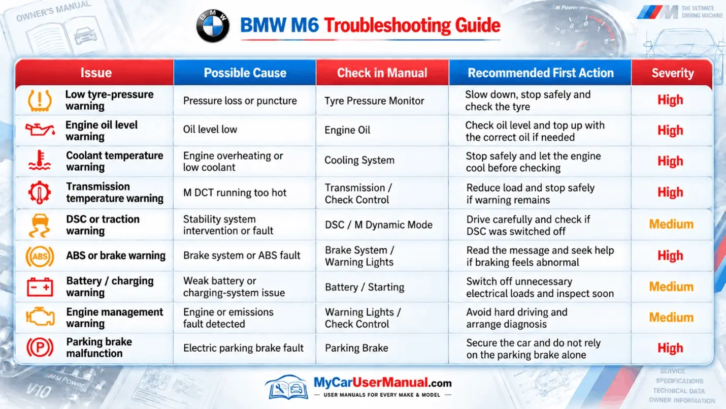 Bmw M6 User Manual PDF