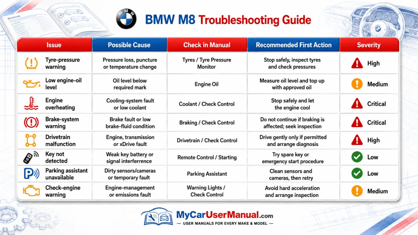 Bmw M8 User Manual PDF