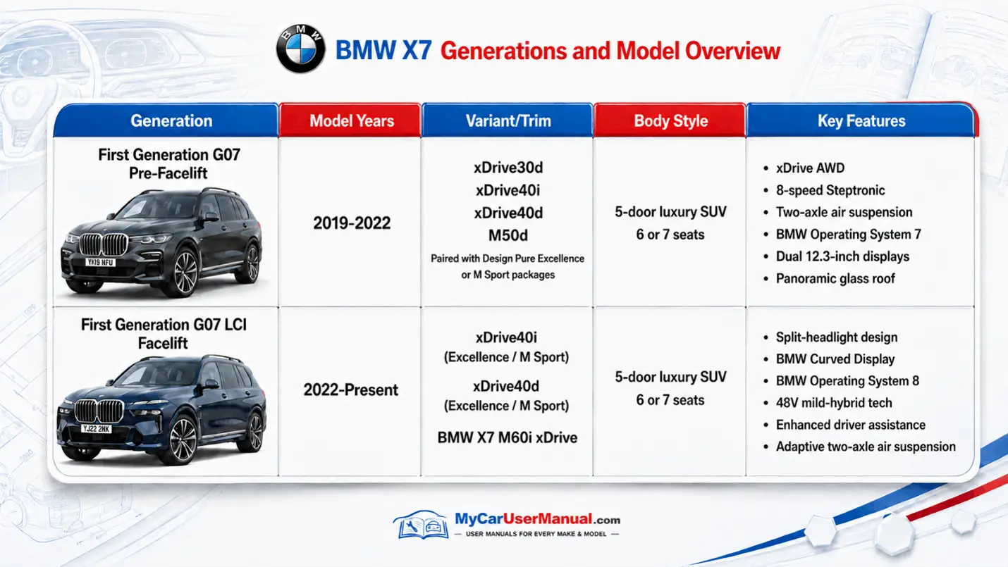 Bmw X7 Owner Manual PDF
