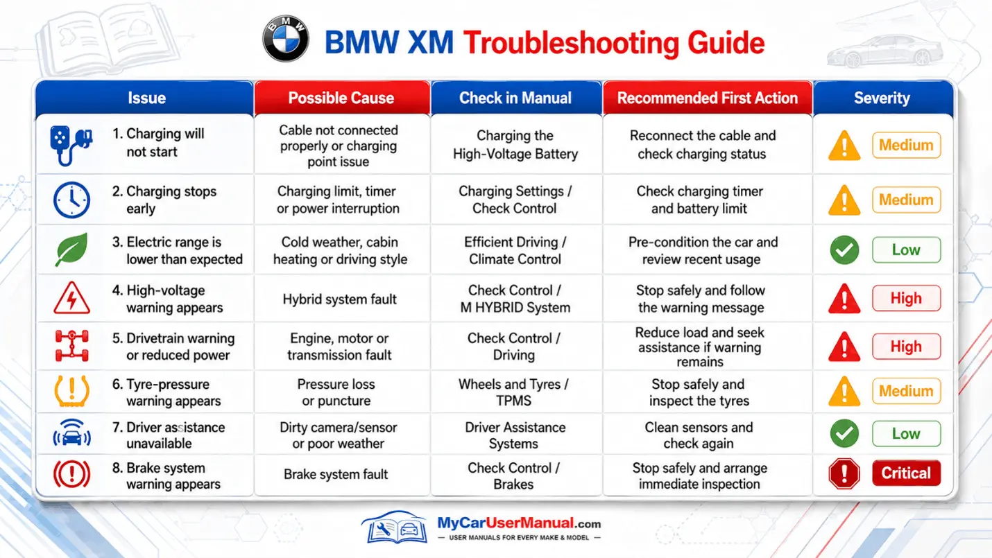 Bmw XM User Manual PDF