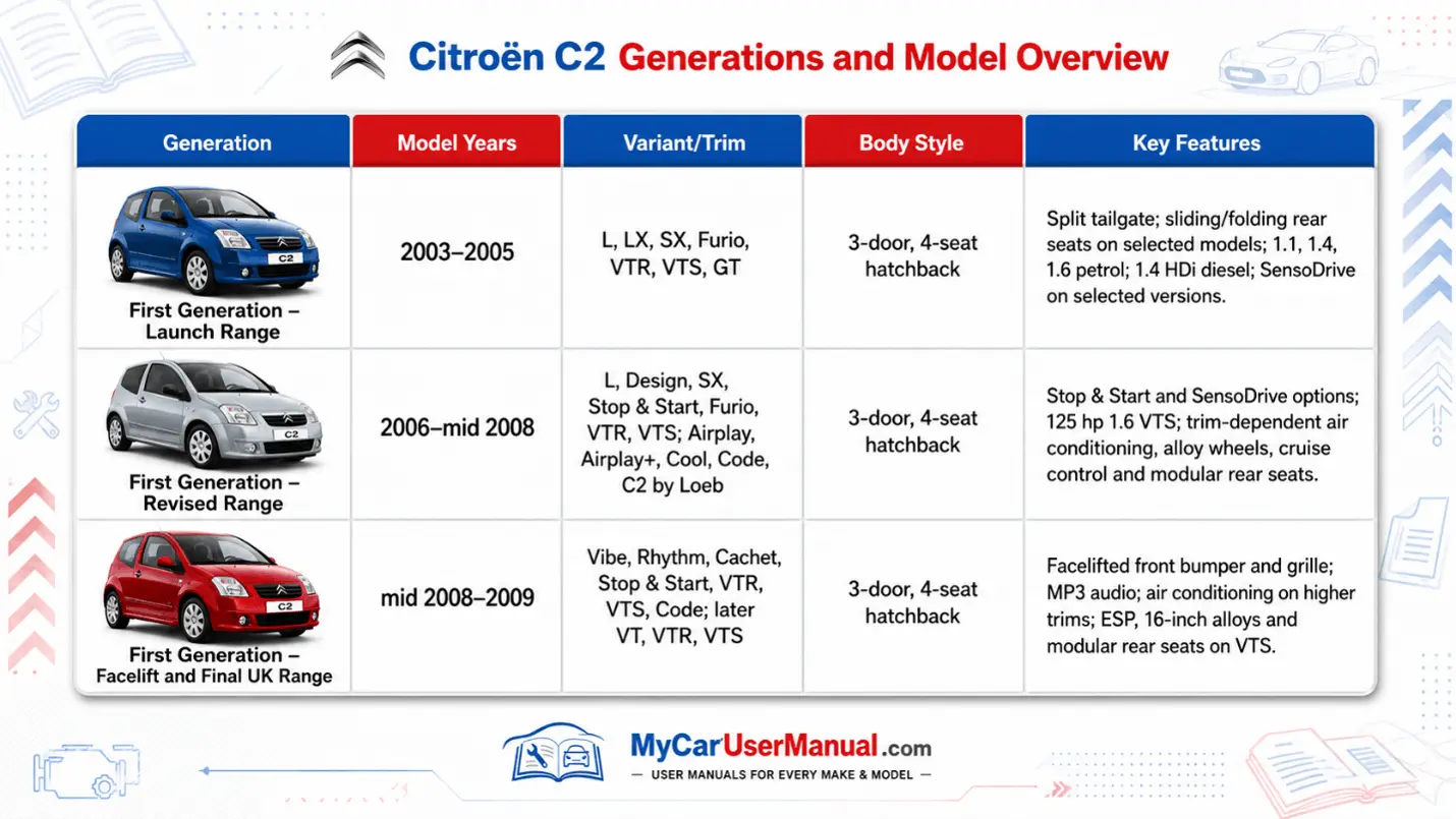 Citroen C2 Owner Manual PDF