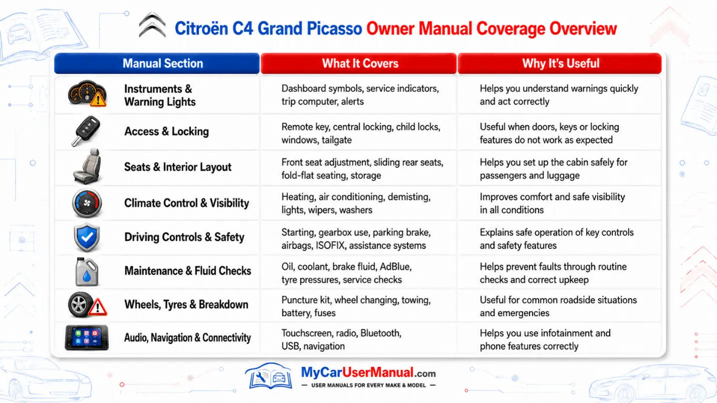 Citroen C4 Grand Picasso Manual PDF