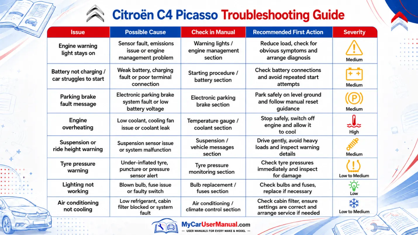 Citroen C4 Picasso User Manual PDF