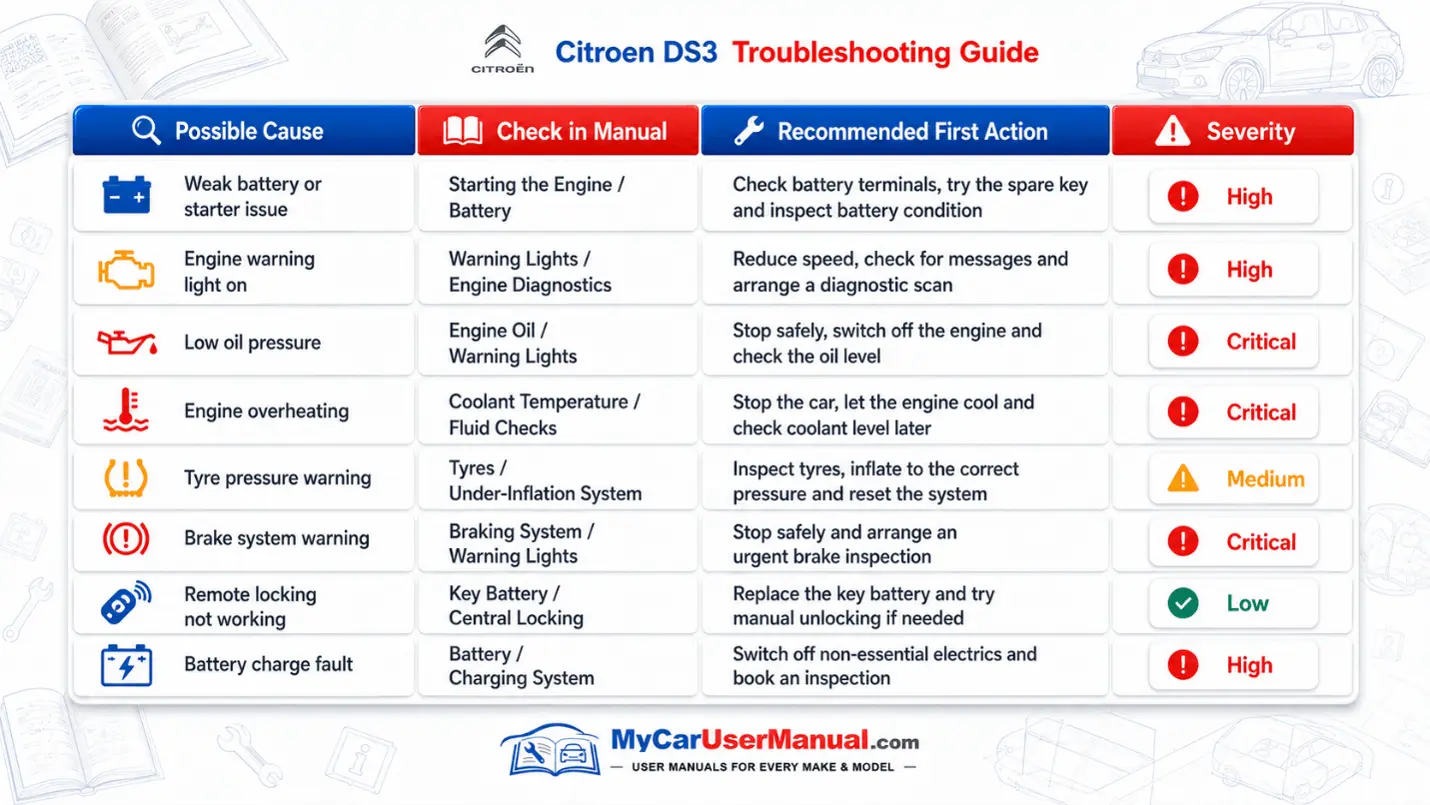 Citroen Ds3 User Manual PDF