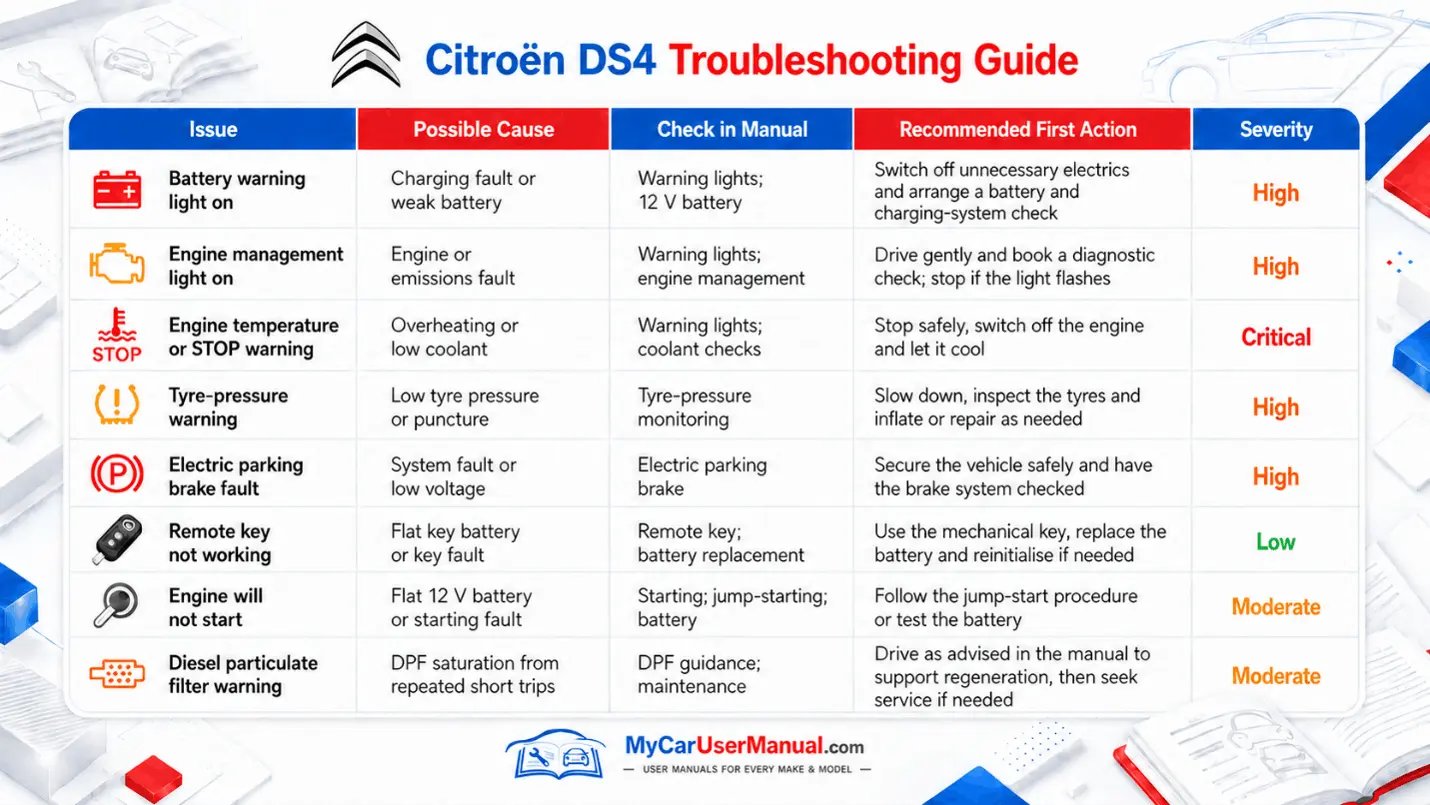 Citroen Ds4 User Manual PDF