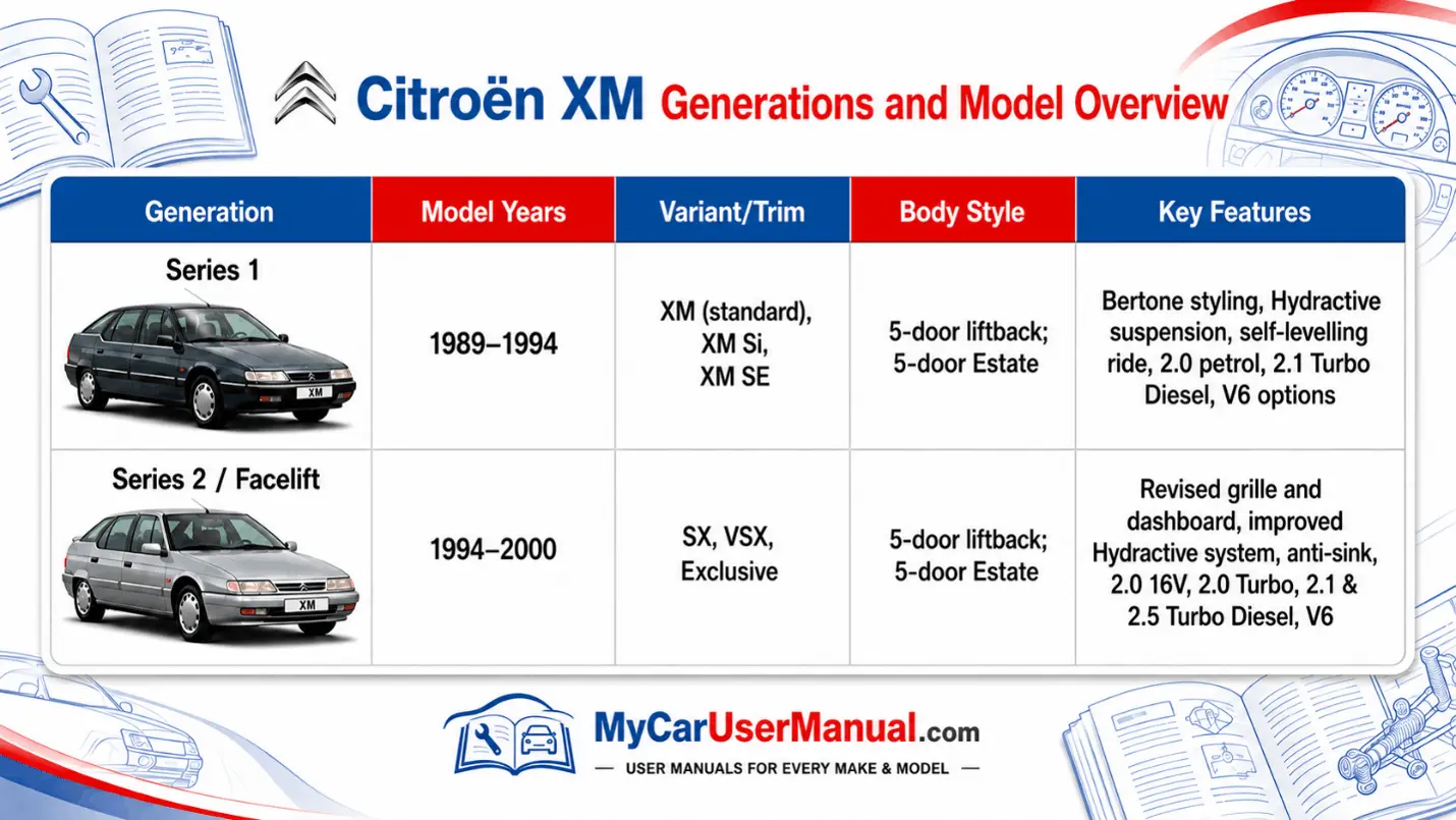 Citroen XM Owner Manual PDF