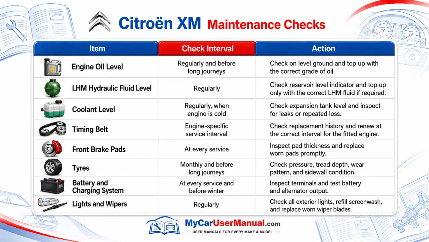 Citroen XM User Manual PDF