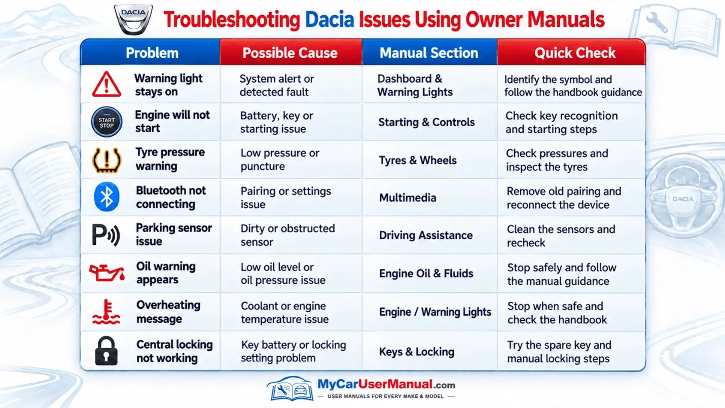 Dacia User Manual PDF