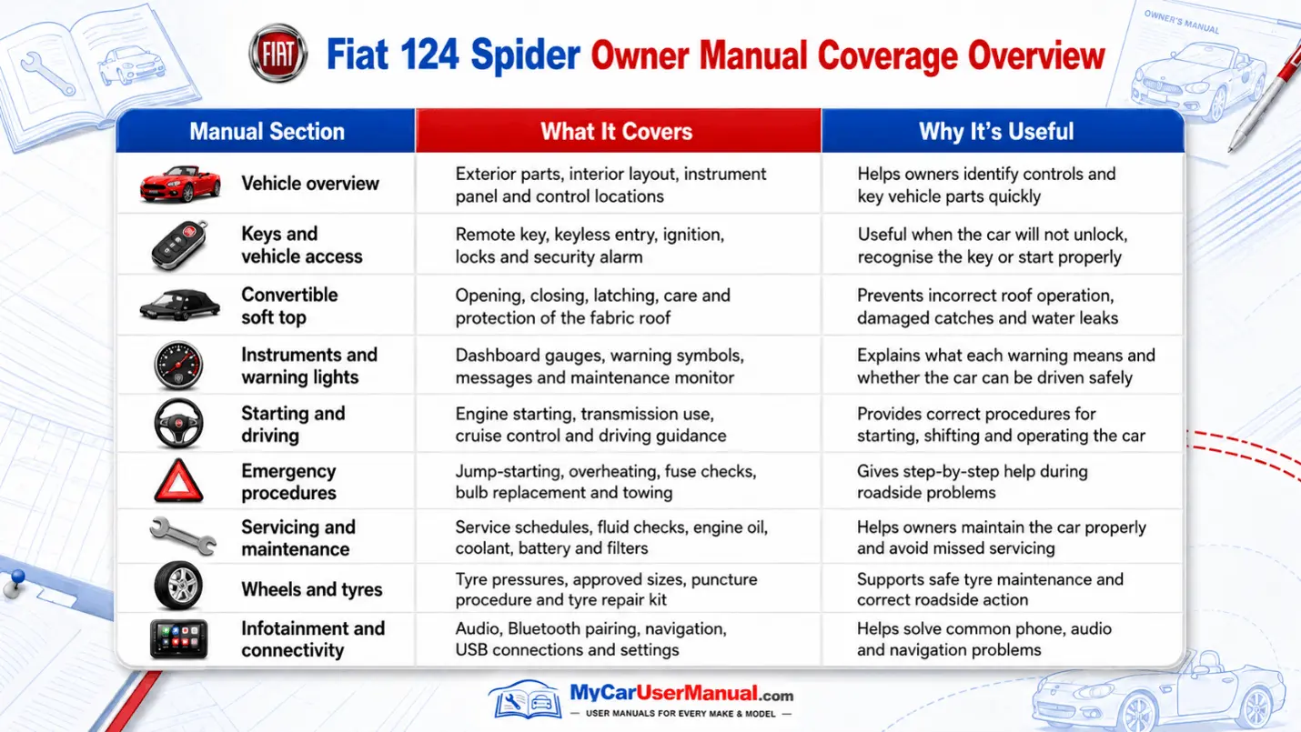 Fiat 124 Spider Manual PDF