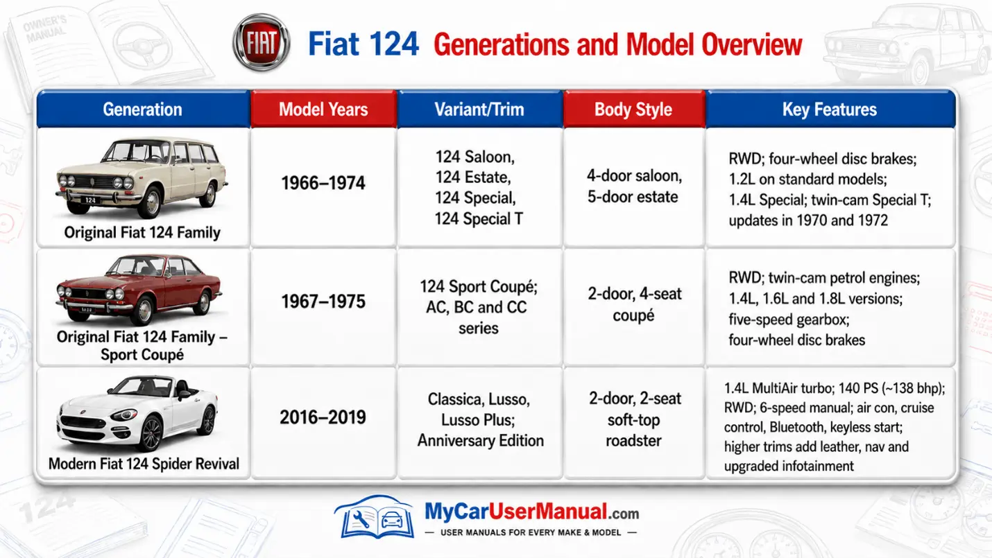 Fiat 124 Owner Manual PDF
