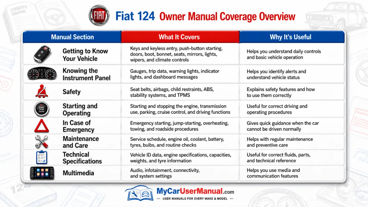 Fiat 124 Manual PDF