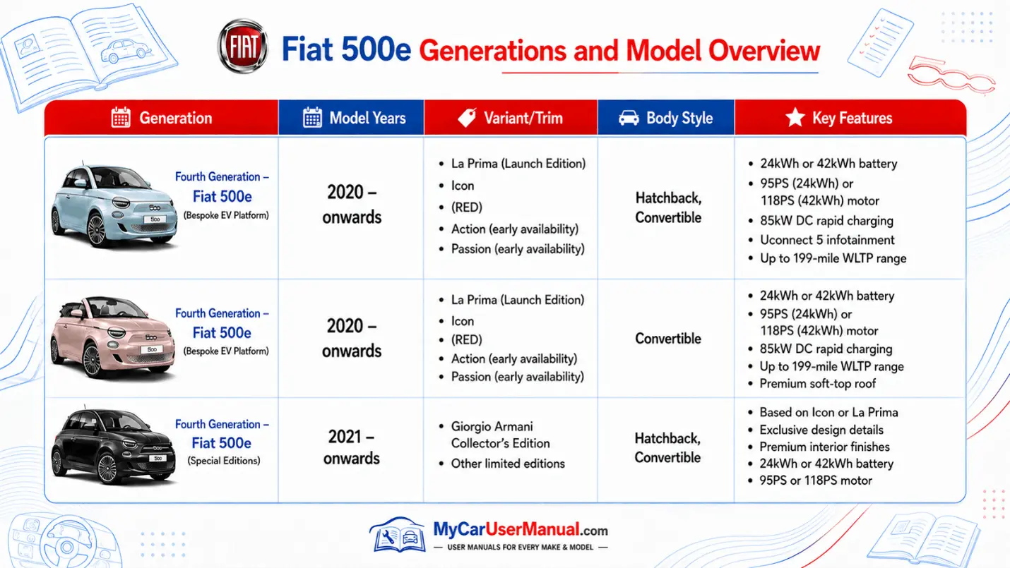 Fiat 500 E Owner Manual PDF