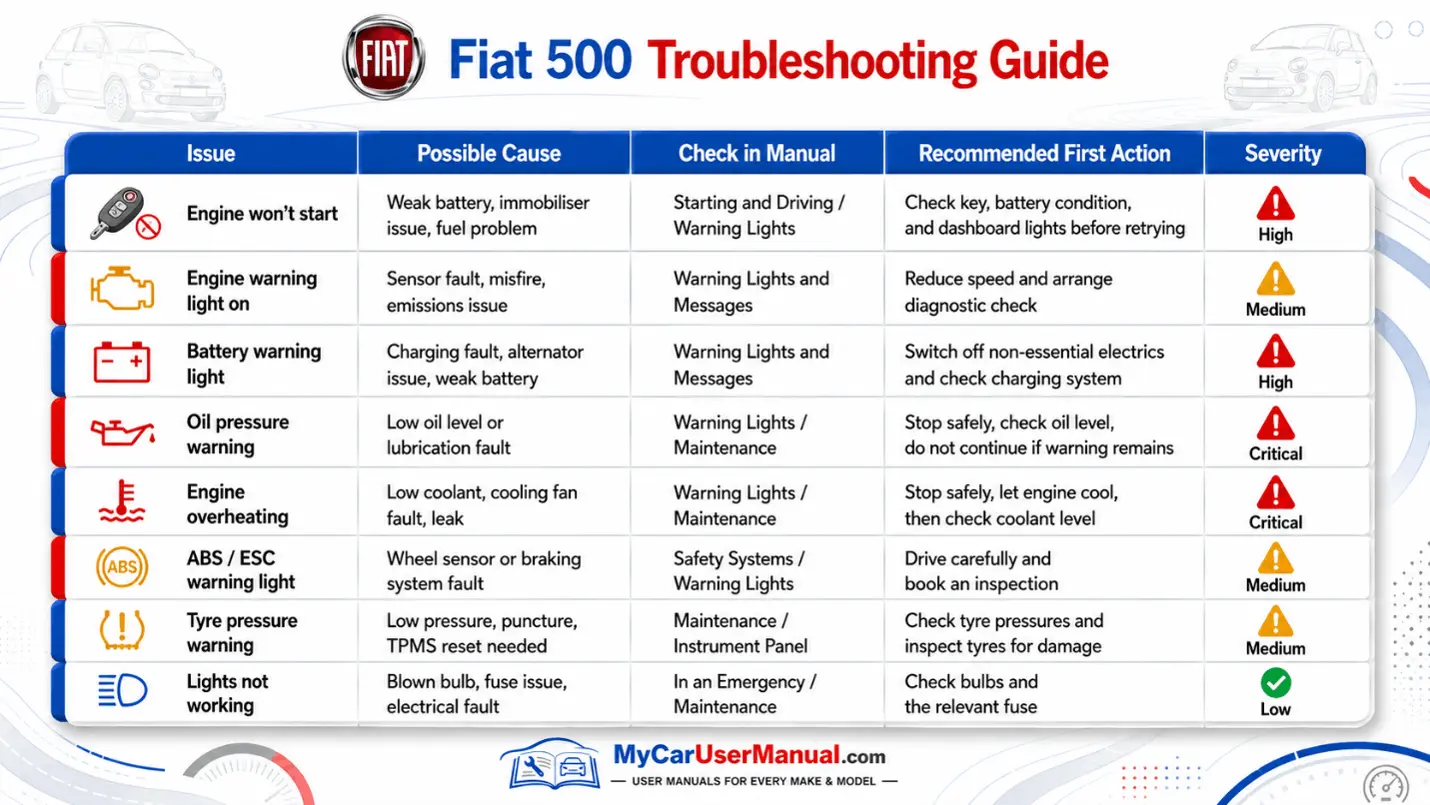 Fiat 500 User Manual PDF