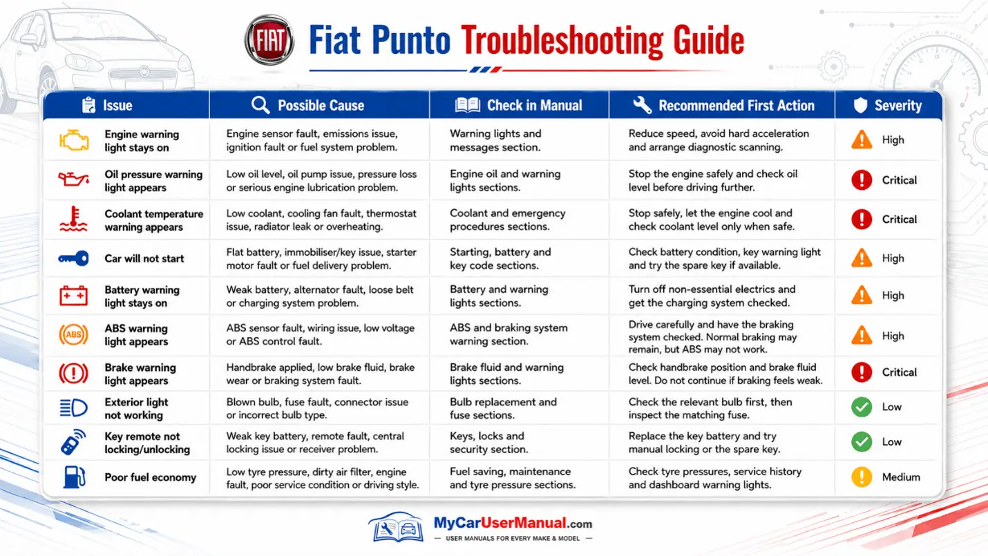 Fiat Punto User Manual PDF
