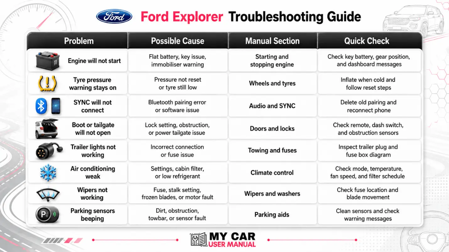 Ford Explorer Handbook & Service Guide
