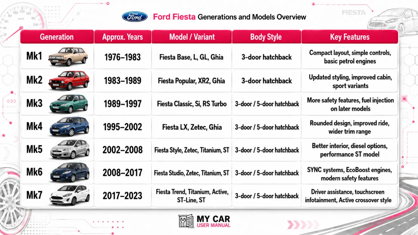Ford Fiesta Owner Manual PDF