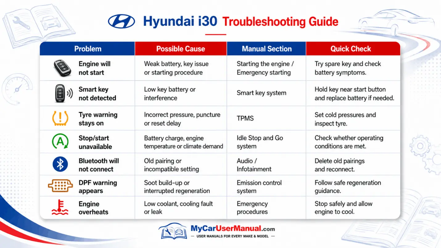 Hyundai I30 Handbook & Service Guide