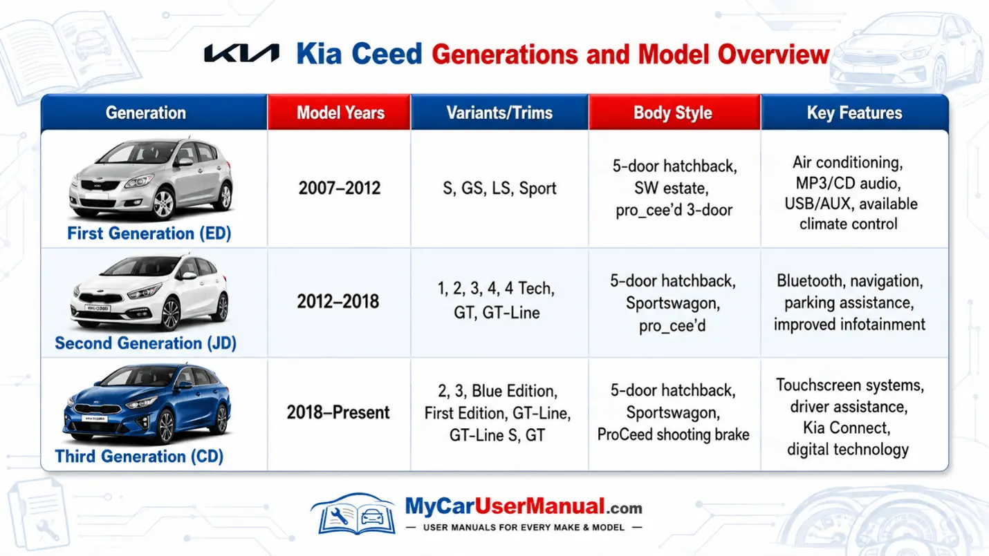 Kia Ceed Owner Manual PDF