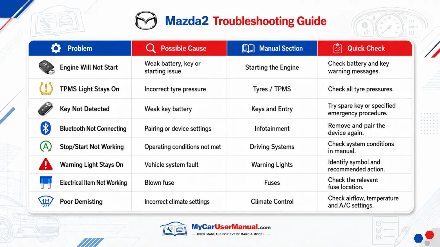 Mazda 2 Handbook & Service Guide