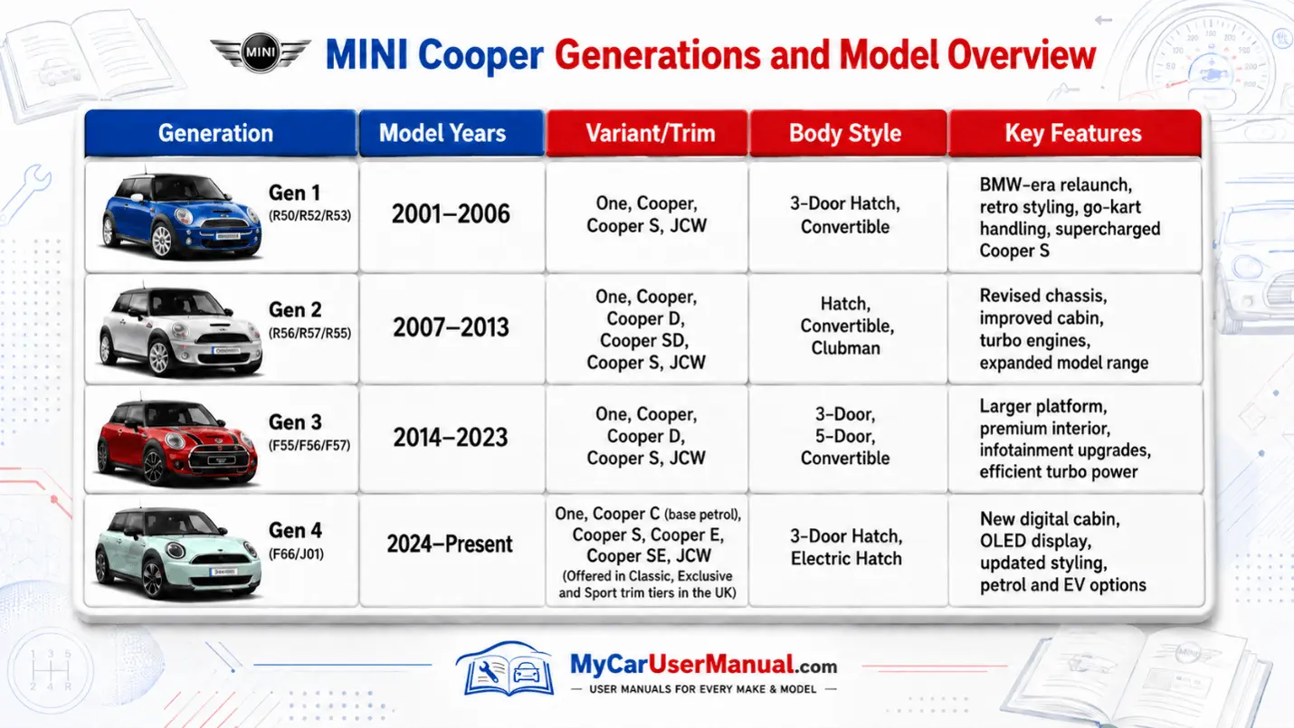 Mini Cooper Owner Manual PDF