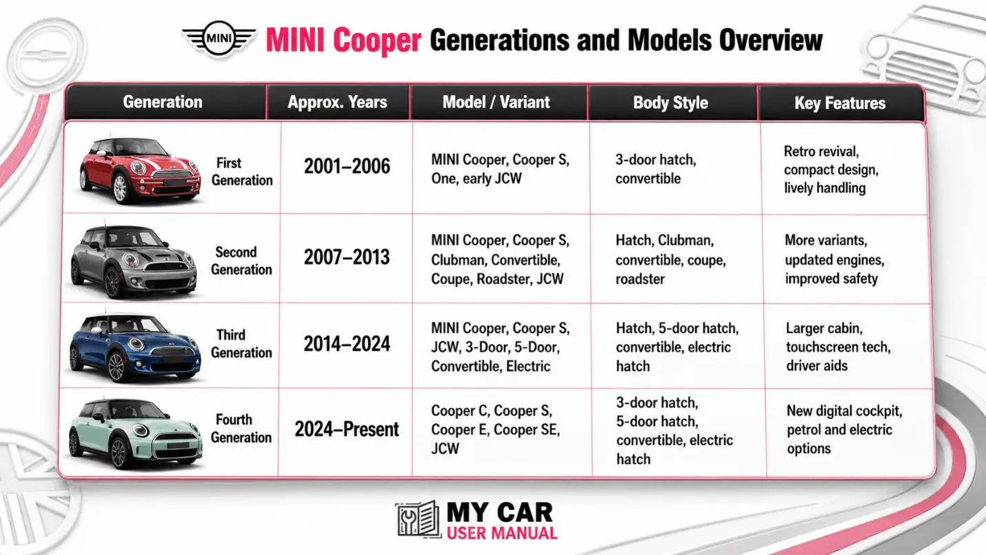 Mini Cooper Owner Manual PDF