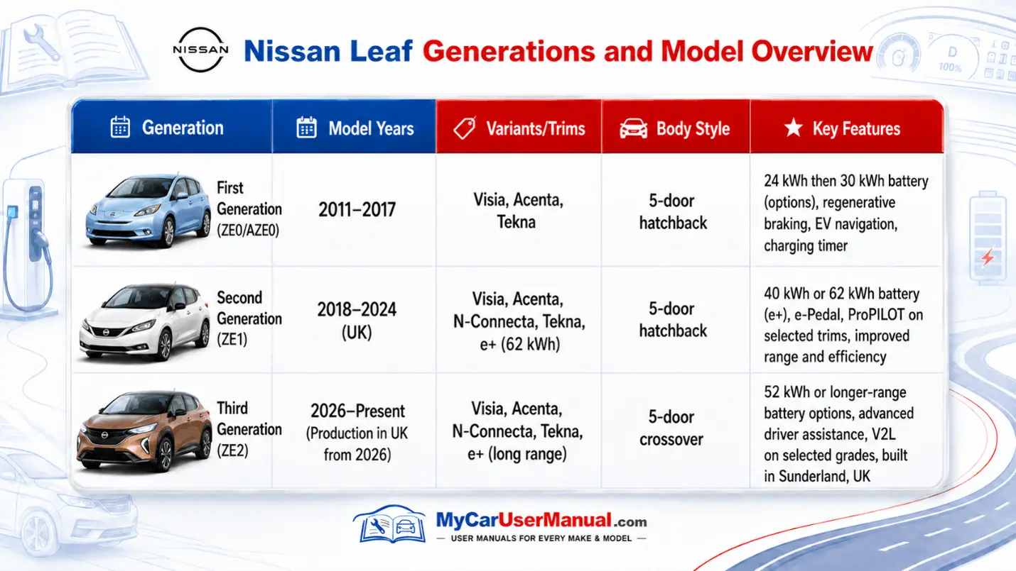 Nissan Leaf Owner Manual PDF