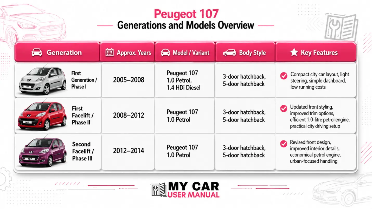 Peugeot 107 Owner Manual PDF