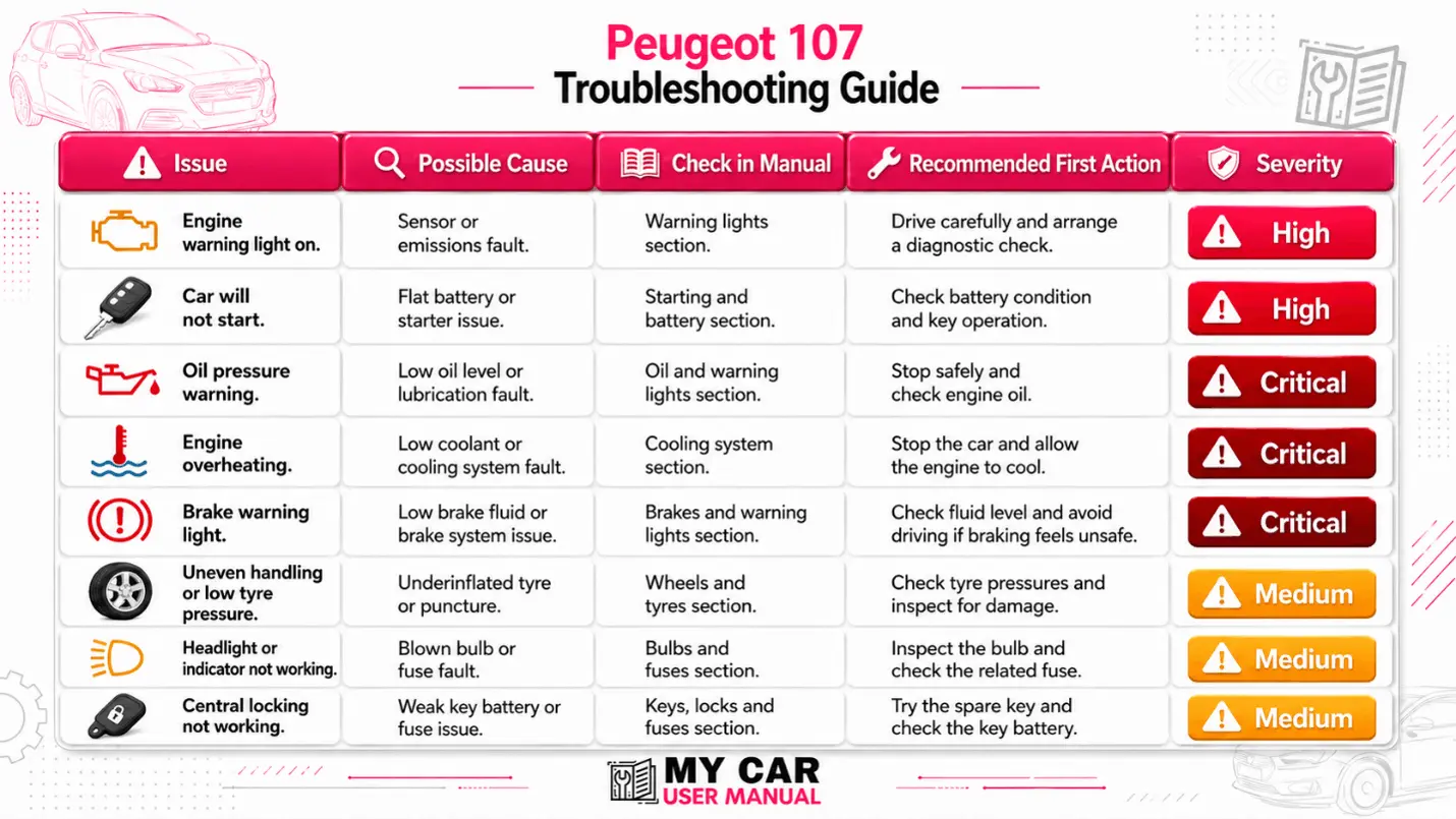 Peugeot 107 User Manual PDF