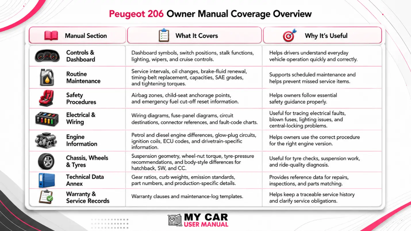 Peugeot 206 Manual PDF