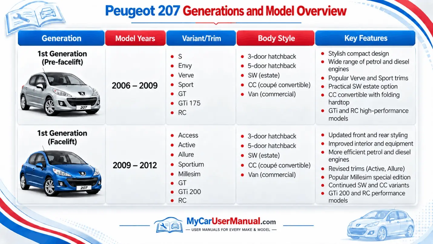 Peugeot 207 Owner Manual PDF