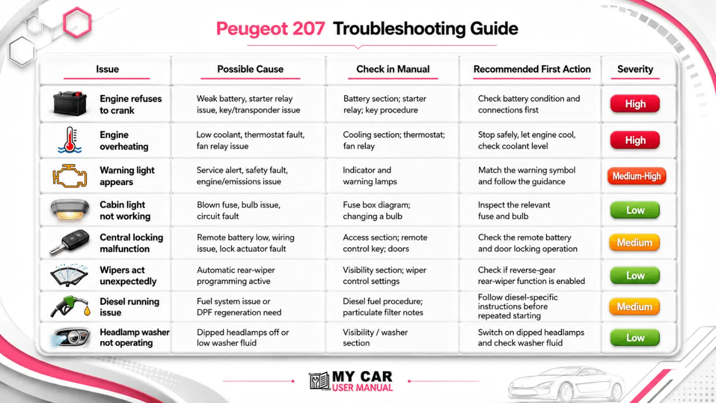 Peugeot 207 User Manual PDF