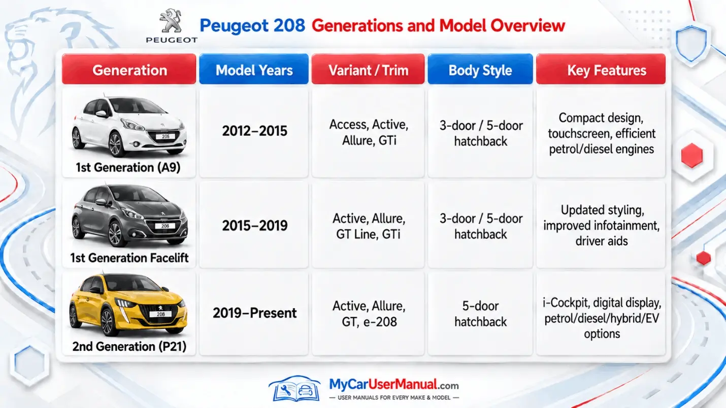 Peugeot 208 Owner Manual PDF