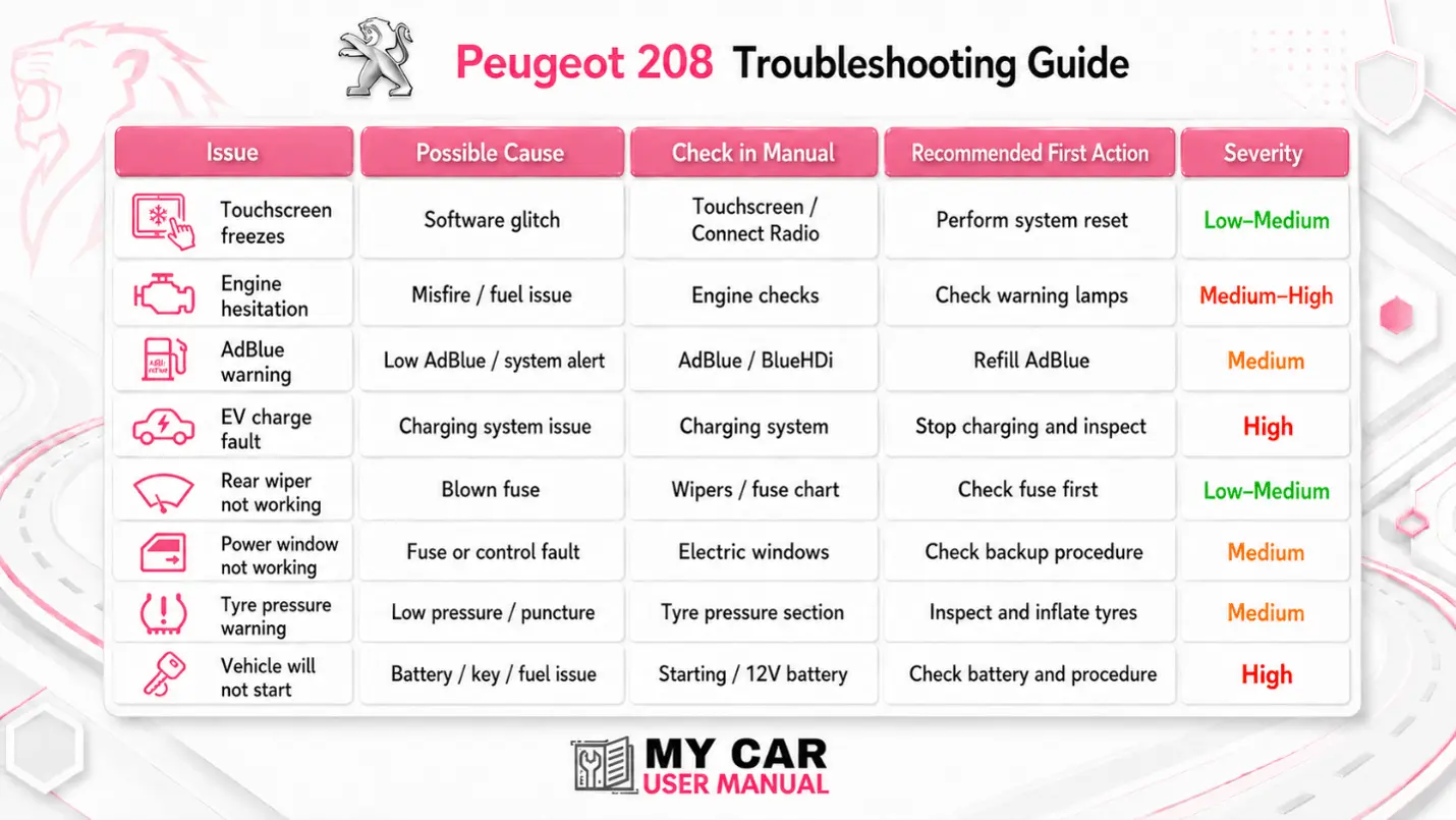 Peugeot 208 User Manual PDF