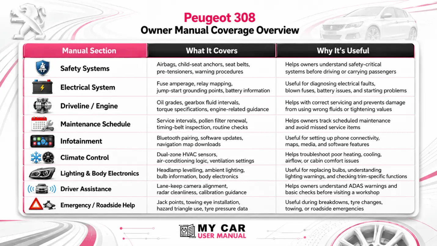 Peugeot 308 Manual PDF