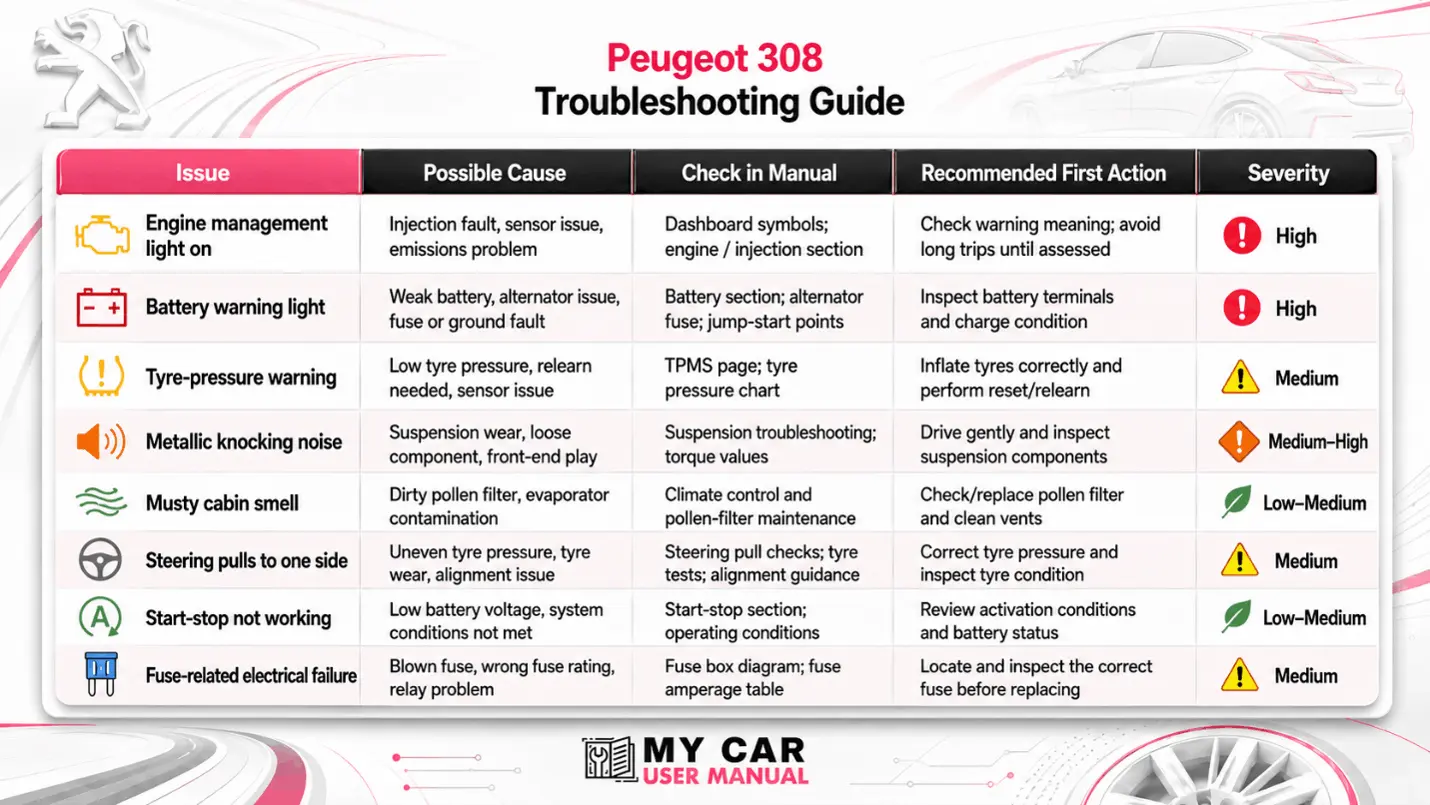 Peugeot 308 User Manual PDF