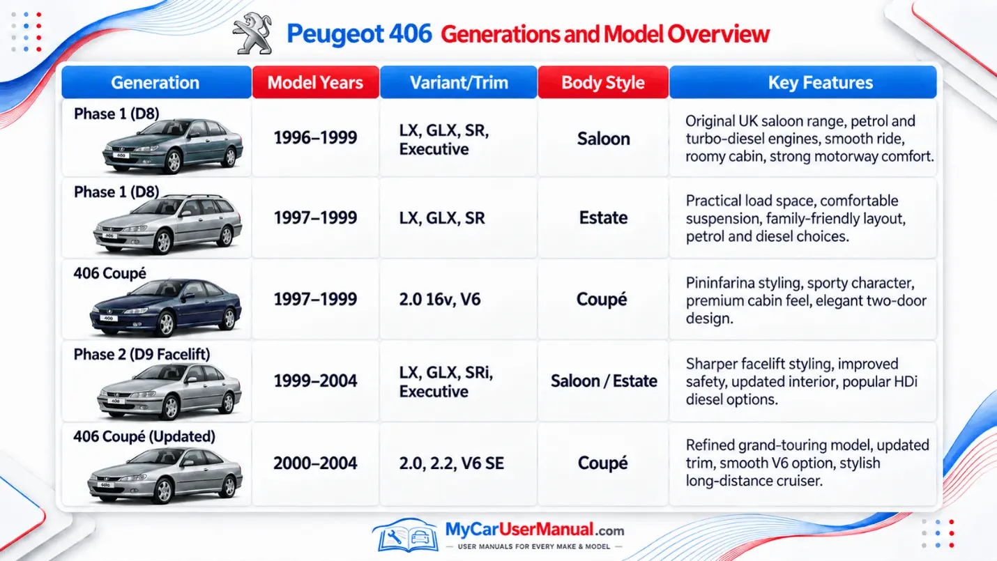 Peugeot 406 Owner Manual PDF