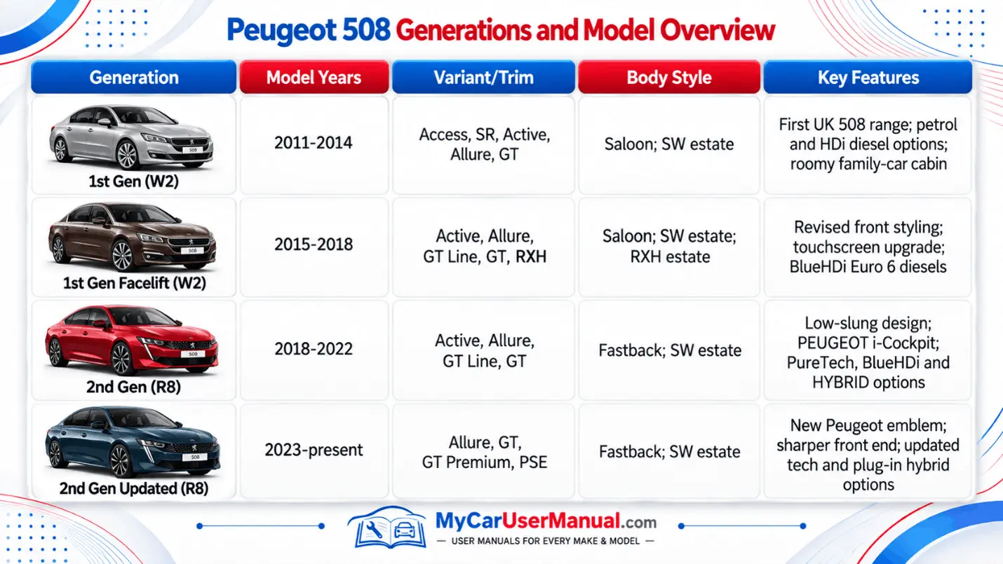 Peugeot 508 Owner Manual PDF