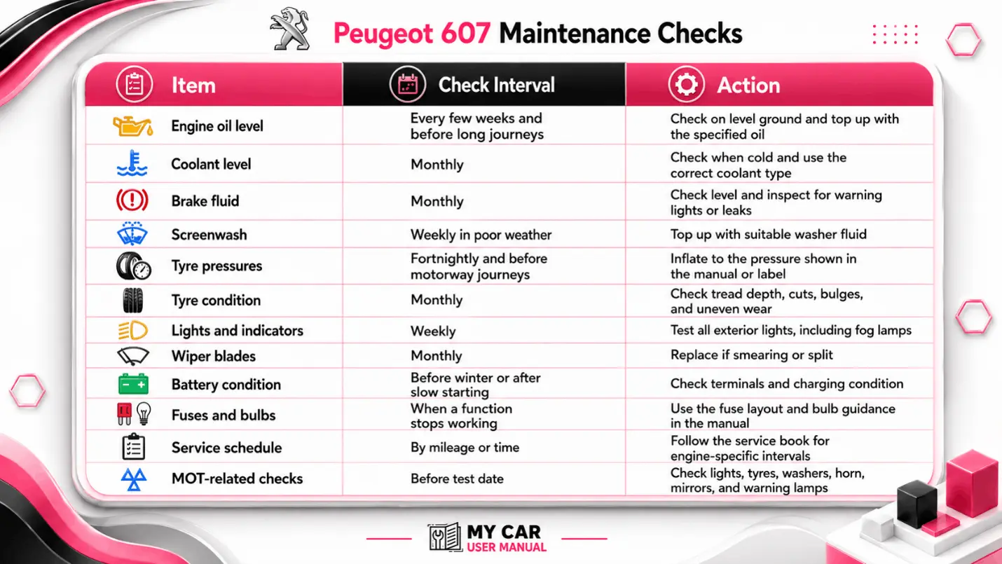 Peugeot 607 User Manual PDF