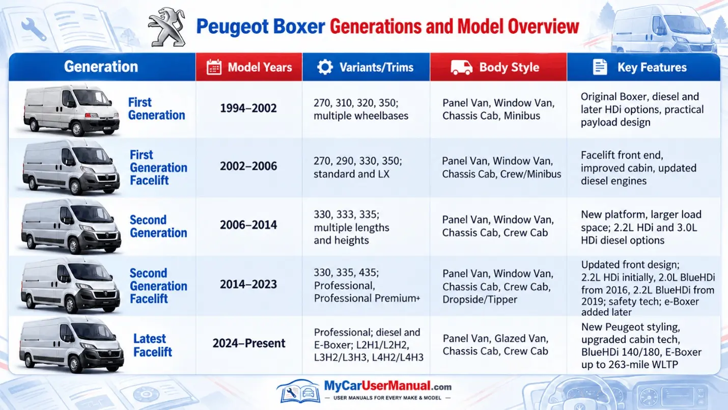 Peugeot Boxer Owner Manual PDF