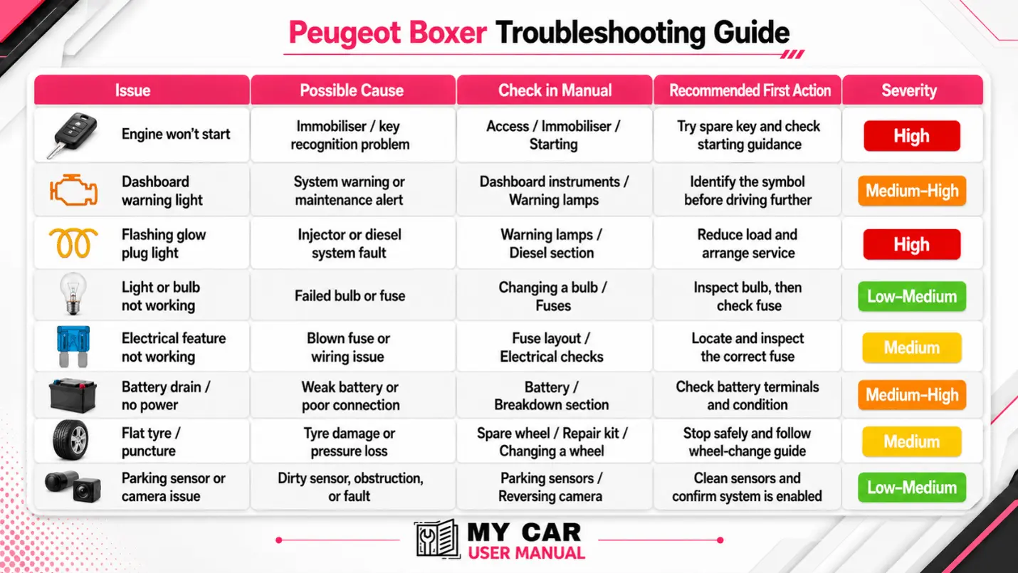 Peugeot Boxer User Manual PDF