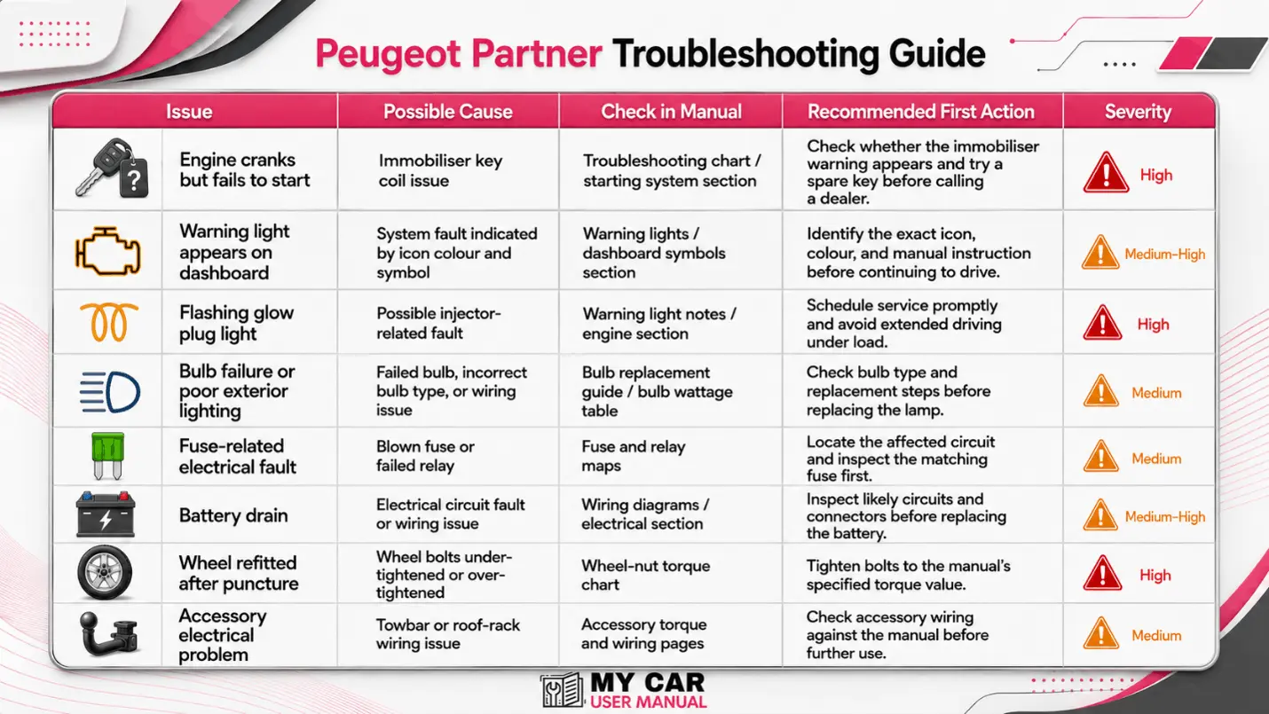 Peugeot Partner User Manual PDF