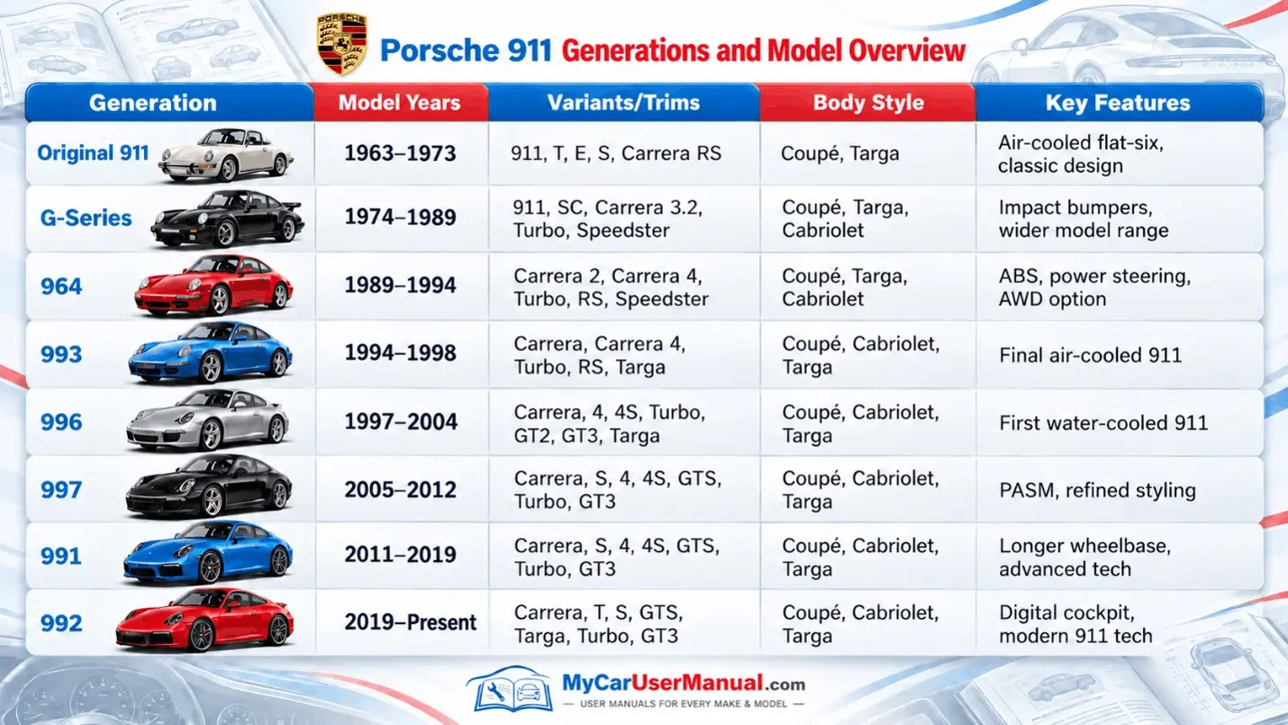 Porsche 911 Owner Manual PDF