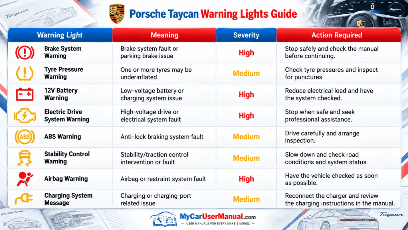 Porsche Taycan Manual PDF